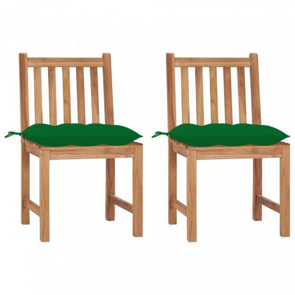 2 db tömör tíkfa kerti szék párnával