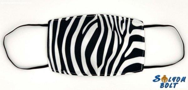 Vicces szájmaszk, zebra csíkos