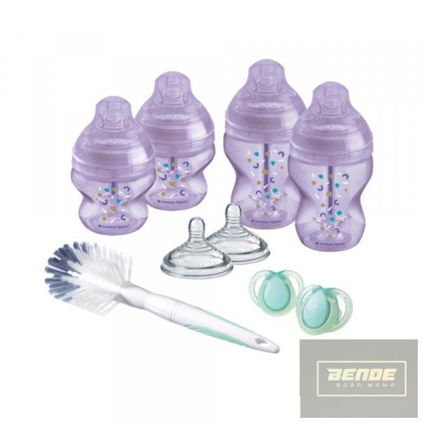 Tommee Tippee újszülött cumisüveg szett - Advanced Anti-Colic 9 db-os lila
0+