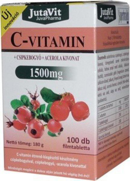 Jutavit 1000 mg c-vitamin + D3 csipkebogyó +acerola+cink 100db