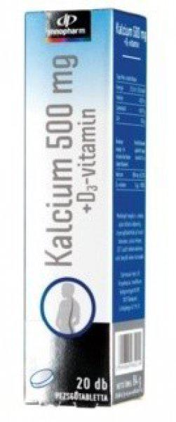 Innopharm pezsgőtabletta kalcium 500mg+d3 vitamin 20db