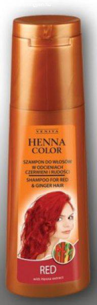 Henna Color hajsampon gyógynövényes piros és vörös hajra 250ml