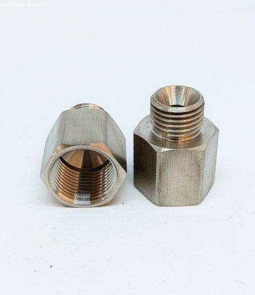 Nagynyomású közcsavar, inox, 1/4"m-3/8"f