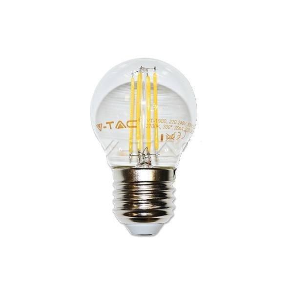 Retro LED izzó - 4W Filament E27 G45 Természetes fehér 4427 V-TAC