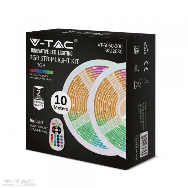 LED szalag szett 5050 30 LED/m RGB IP20 nem vízálló - 2630 V-TAC