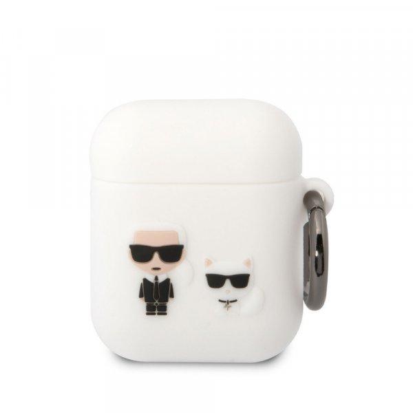 Karl Lagerfeld and Choupette Apple AirPods 1/2 szilikon tok fehér
(KLACA2SILKCW)