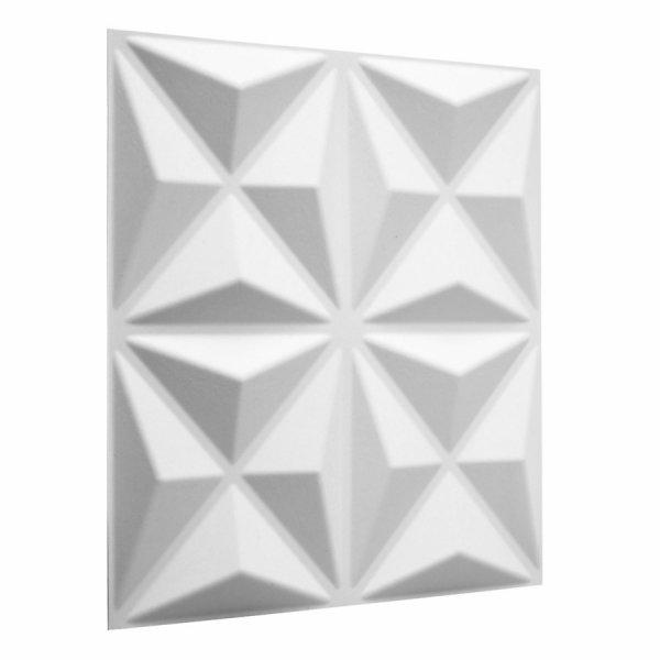 Wallart Cullinans - Konkáv négyszög modern 3D környezetbarát falpanel,
festhető 50x50 cm