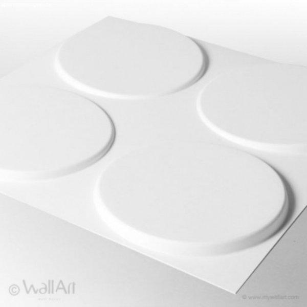 Wallart Ellipses - Ellipszisek modern design 3D környezetbarát falpanel,
festhető 50x50 cm