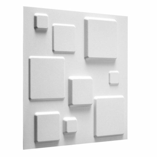 Wallart Squares - Négyzetek modern 3D környezetbarát falpanel, festhető
50x50 cm