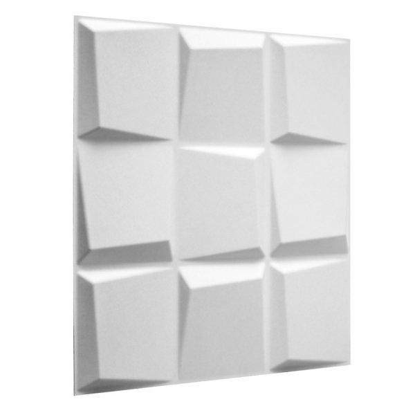 WallArt Oberon - Kockák 3D környezetbarát falpanel, modern festhető 50x50 cm