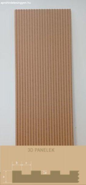 LEER-001 bordázott festhető lamellás falpanel, skandináv stílus (68x200cm)