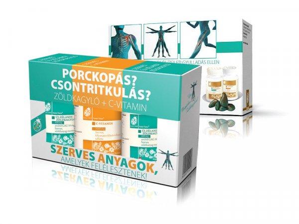 Porckopás csomag - Porckopás és csontritkulás elleni csomag,
adaklékanyag-mentes zöldkagylóval!