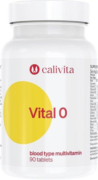 CaliVita Vital 0 tabletta Multivitamin 0-vércsoportúaknak 90db