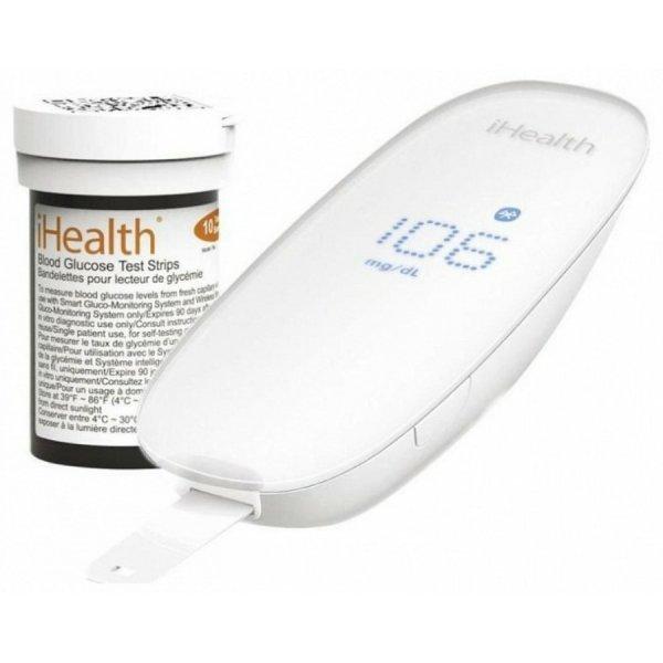 iHealth Gluco kit-smart BG5 vércukorszintmérő +10db tesztcsík, 1db
ujjbegyszúró, 10db lándzsa, 1db mini USB töltőkábel 1db