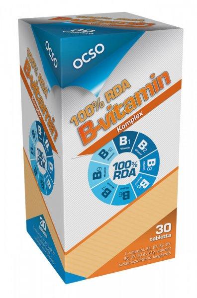 OCSO B-vitamin komplex tabletta 30db