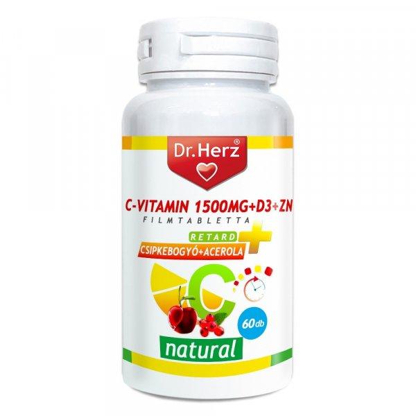DR Herz C-vitamin 1500mg+D3+Zn csipkebogyóval és acerola kivonattal 60 db
tabletta #GJ