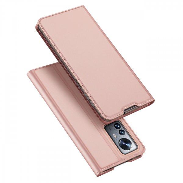 Dux Ducis Skin Pro Holster tok Flip tok Flip tok Xiaomi 12 Pro rózsaszín