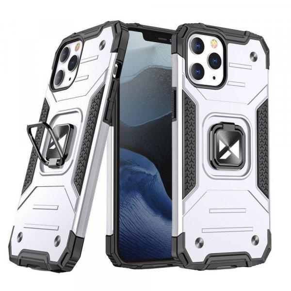 Wozinsky Ring Armor tok iPhone 14 Pro Max Armor tok mágneses tartó gyűrű
ezüst