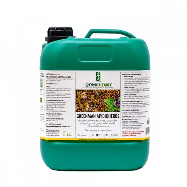 GREENMAN APIBIOHERB, 5 liter, stabilizálja a méhcsaládok egészségi
állapotát