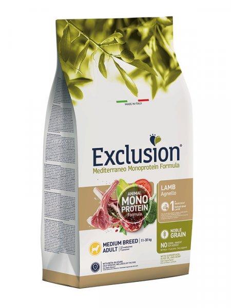 Exclusion Mediterraneo Monoprotein Formula Noble Grain Adult Medium Lamb 3 kg