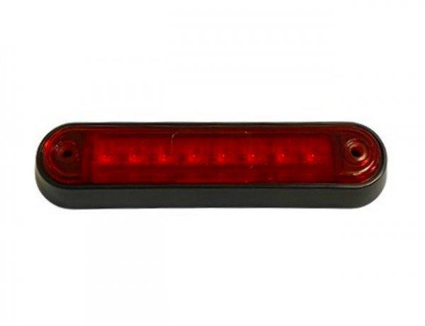 LED helyzetjelző lámpa (140x34mm) 12/24V piros