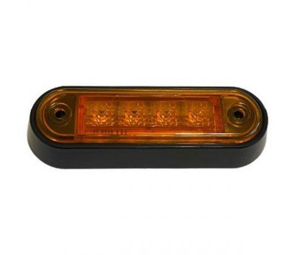 LED helyzetjelző lámpa (100x34mm) 12/24V sárga