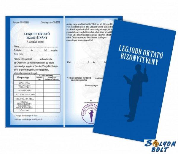 Vicces bizonyítvány, Legjobb oktató