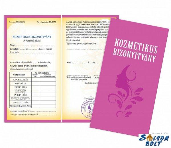 Vicces bizonyítvány, Kozmetikus bizonyítvány