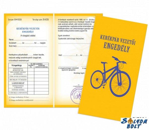 Vicces bizonyítvány, Kerékpár vezetői engedély