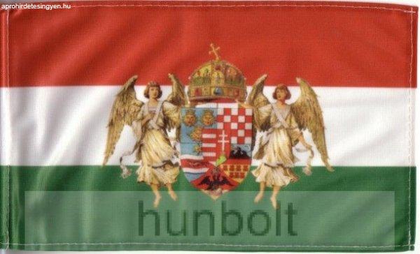 Nemzeti színű barna angyalos zászló 80x120 cm - 2 oldalas