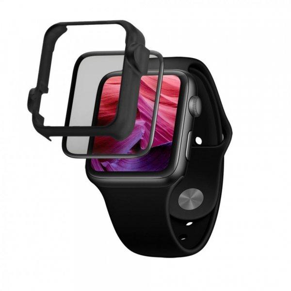 FIXED teljes kijelzős üvegfólia applikátorral Apple Watch 42mm órához,
fekete