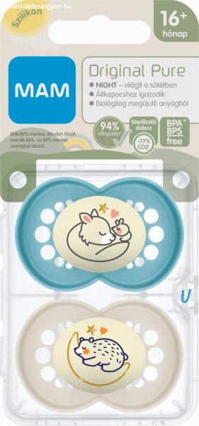 MAM Original Pure Night 16+ hó nyugtató cumi 2 db-os - türkiz egér/bézs
medve