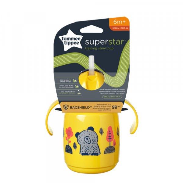 Tommee Tippee itatópohár - Superstar Training Straw Cup szívószálas 300ml
6hó sárga