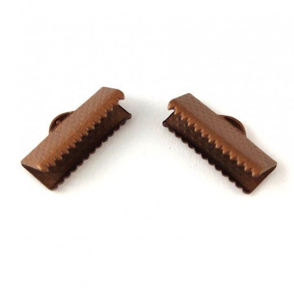 Szalagvég - vörösréz színű - 13x7mm