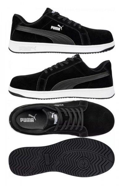 MV Puma 640010 ICONIC SUEDE BLACK LOW S1PL ESD FO HRO SR munkavédelmi cipő
39-49