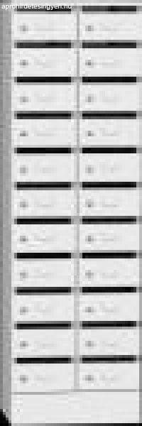 SVO_32_A22 postázó/szortírozó szekrény (22 rekesz, levélbedobós)
