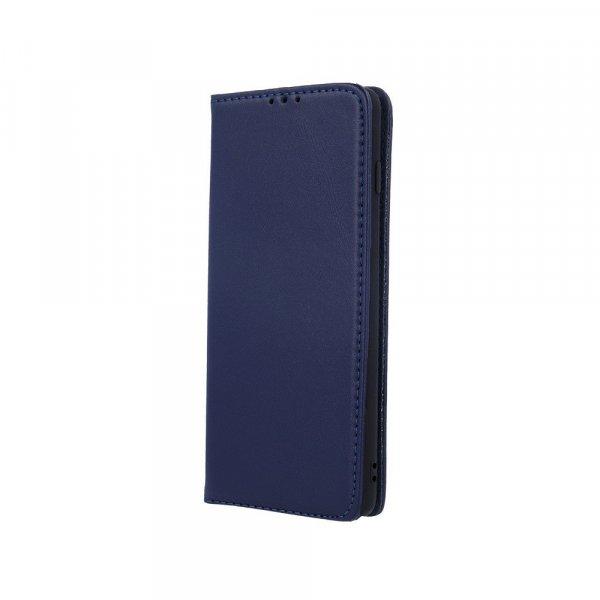 Genuine Leather Samsung A135F Galaxy A13 4G oldalra nyíló mágneses
bőrhatású könyv tok szilikon belsővel kék