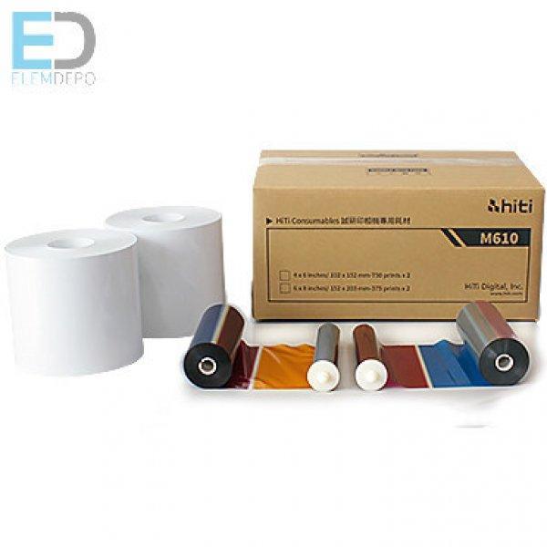 Hiti M610 4 x 6' - 10 x 15cm / 2 x 750 = 1.500 db 10x15cm prints media set