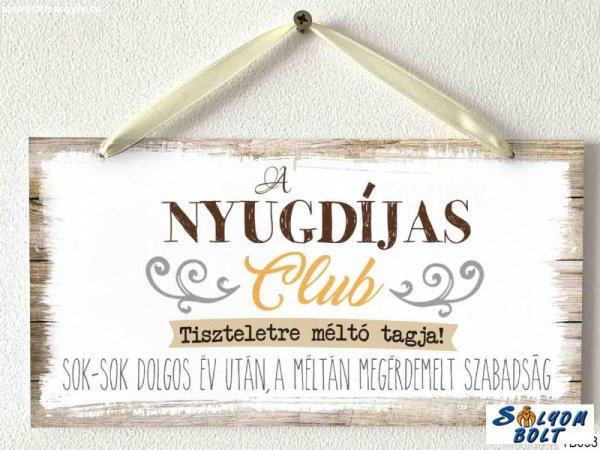 Kicsi falikép, Nyugdíjas club