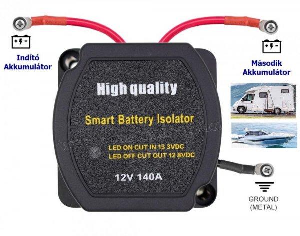 Akkumulátor leválasztó két akkumulátoros rendszerekhez 12V 80 Amper
M12V80A-Isolator