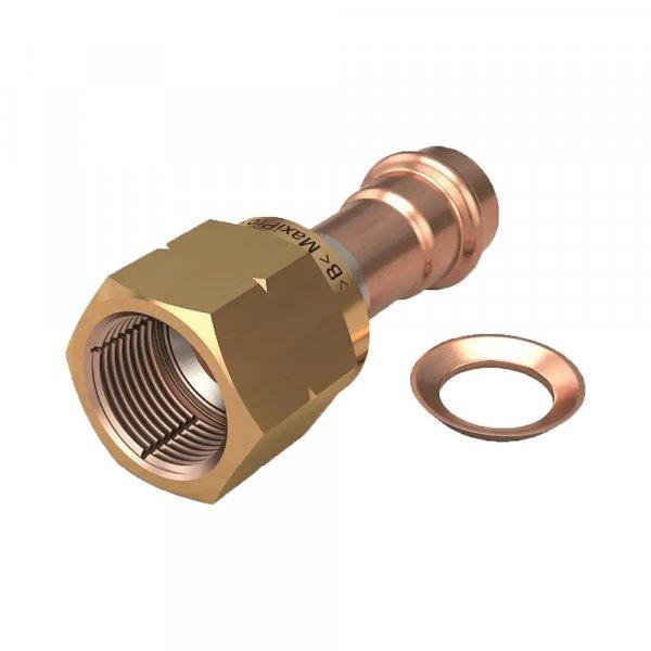 IBP B Maxi Pro belső menetes press átmeneti idom + alátét klíma csőhöz,
1/4" - 1/4" 