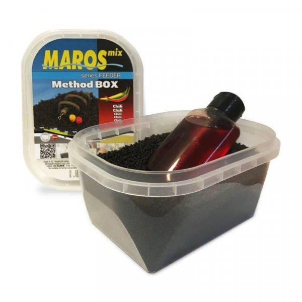 Maros Mix Method Box 2In1 Red Halibut Pellet+Locsoló - Laposhal (Mape018)