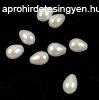 Tekla csepp gyngy - Pearl White - 7x5mm