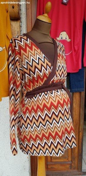 Mommy Style kismama felső,hosszú ujjú/cikk cakk/őszi hangulat