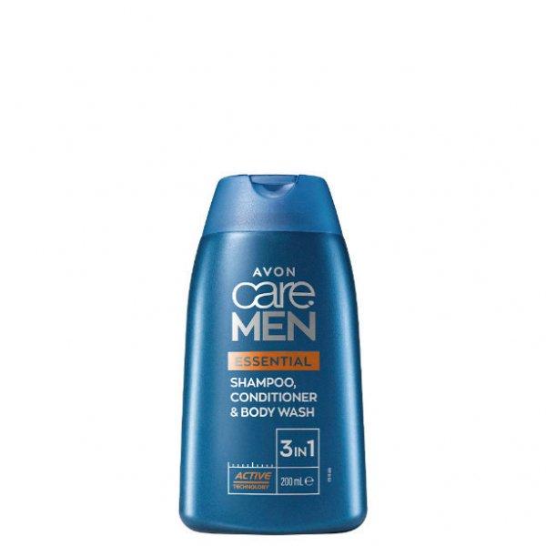 AVON Avon Care Men Essential sampon, balzsam és tusfürdő 200ml