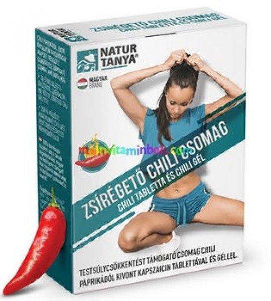 Zsírégető csomag - Chilliburner® zsírégető 30 db tabletta és Chili gél
200 ml - Natur Tanya