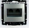 Legrand Valena Cat. 5e UTP aljzat dupla, krms, alumnium