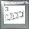 Legrand Valena 3-as keret alumnium ngyzetmints vzszintes