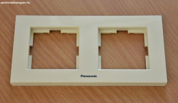 Panasonic Karre Plus 2-es sorolókeret vízszintes bézs(Felirattal)