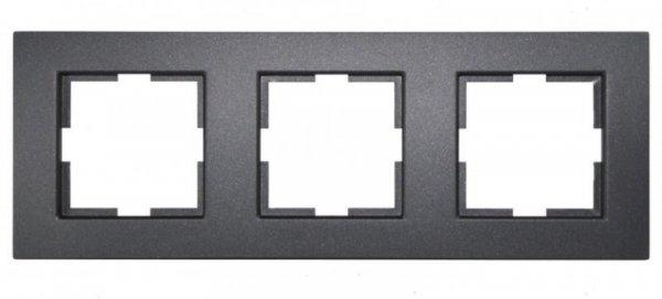 Panasonic Karre Plus 3-as sorolókeret vízszintes/függőleges fekete (Felirat
nélkül)